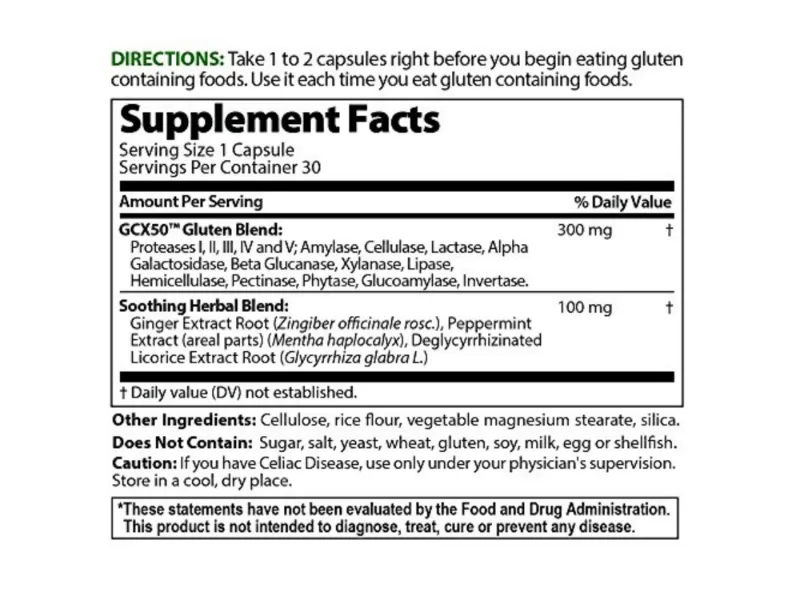 Healthy Digestives Gluten Cutter 30 Capsules Wholesale Tradeling