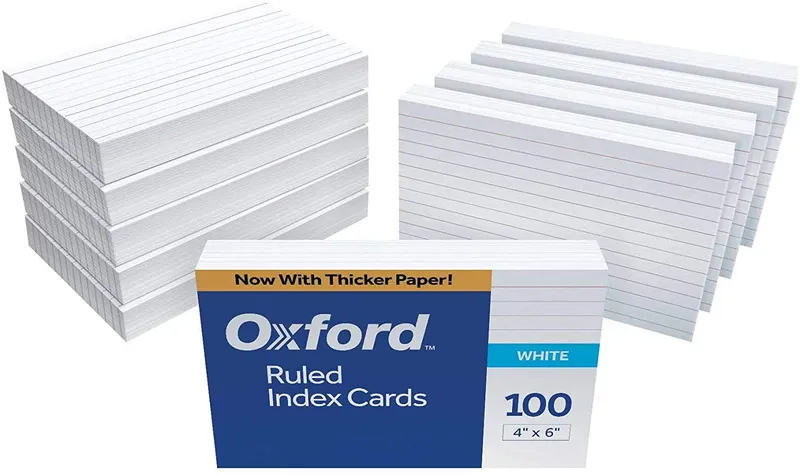 Oxford Ruled Index Cards, 4 x 6, White, 10 Packs of 100 (41)
