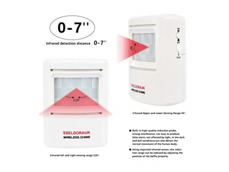 Sseldorauk Dog Barking Alarm Motion Detector Pir Wireless Human Body