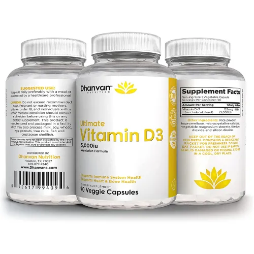 Dhanvan Nutrition Ultimate Vitamin D3 5000iu High Potency Vitamin D For