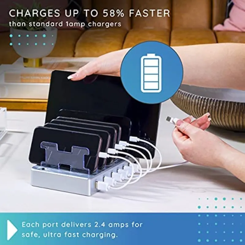 Hercules Tuff Charging Station For Multiple Devices Black 7.25 X 5 X 1