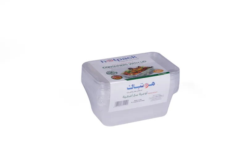 Hotpack 280 Pcs Rectangular Container Lid Set 1000 Clear Wholesale Tradeling