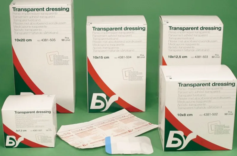 Bastos Viegas Sterile Transparent Dressings W/Absr Pad 10Cm X 8Cm