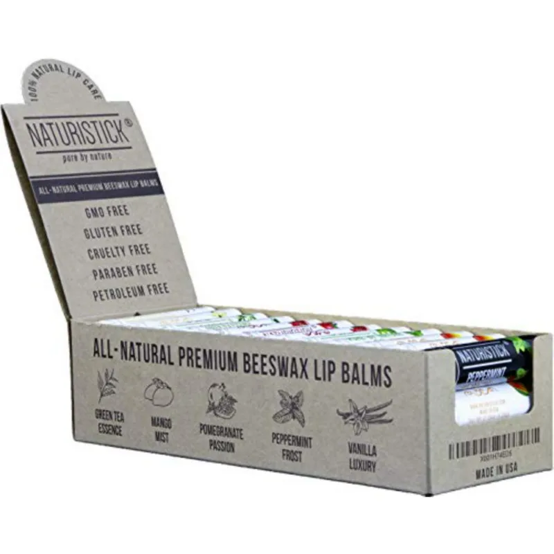 Naturistick 36Pack Bulk Lip Balm Gift Set Wholesale Tradeling