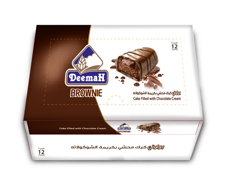 Deemah Brownie Cake With Chocolate Cream Pack Of 24 | بالجملة | تريدلنغ