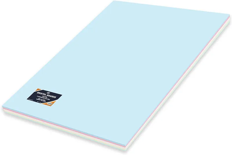 FIS Bristol Board 50 x 70 cm 180 GSM Assorted Color Pack Of 100