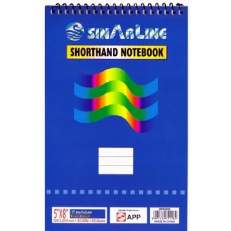Sinarline Tower Top Spiral Shorthand Ruled Notebook 127 x 205 mm 140