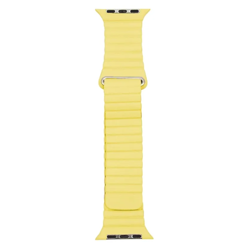 Porodo Leather Smart Watch Band For Apple Watch 40mm / 38mm Yellow PDW40LTYLW Wholesale