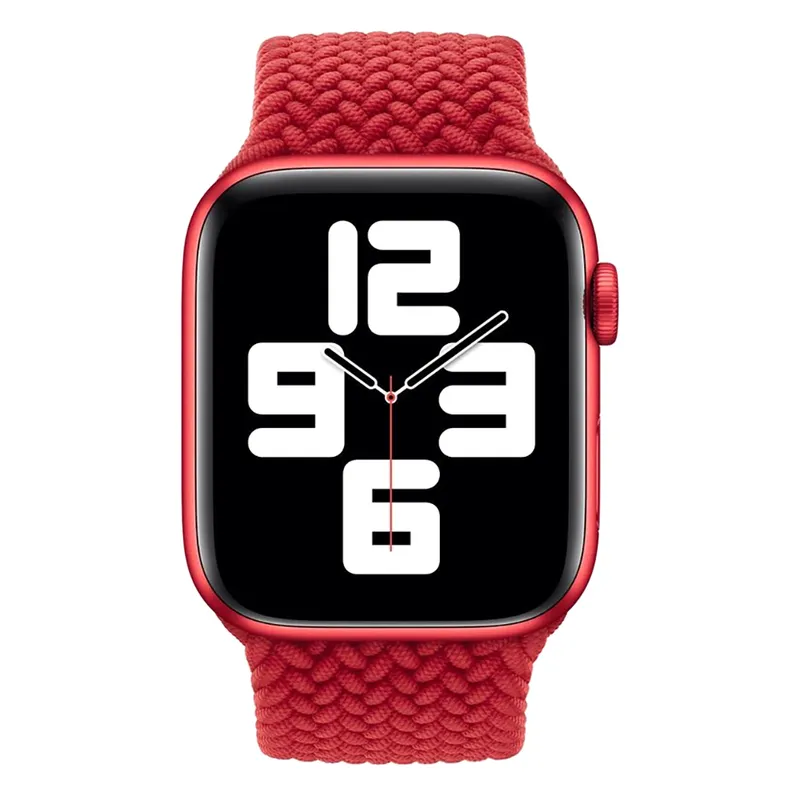 Green Braided Solo Loop Strap Band For Apple Watch Red GNEFWB40RED