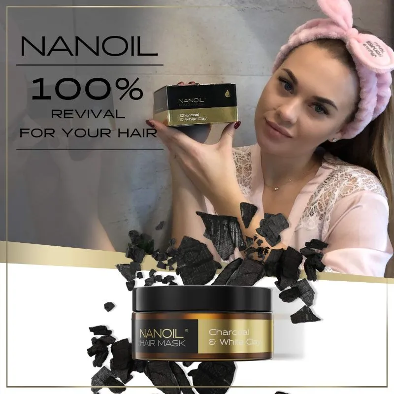 Nanoil Charcoal and White Clay Hair Mask 10 fl oz Wholesale Tradeling