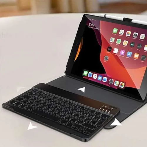 Green Premium Leather Case With Wireless Keyboard For Apple iPad Black GNIPKYCS11ABK