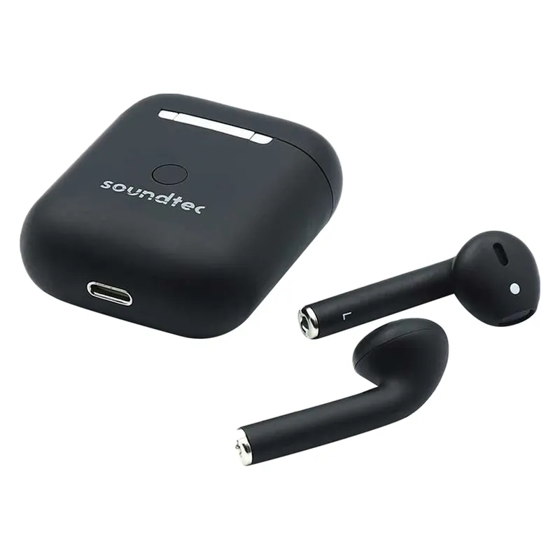 Porodo Special Edition Earbuds With Wireless Charging Case And Single-Sided Use Enabled Black PD-TWSAPSE-BK