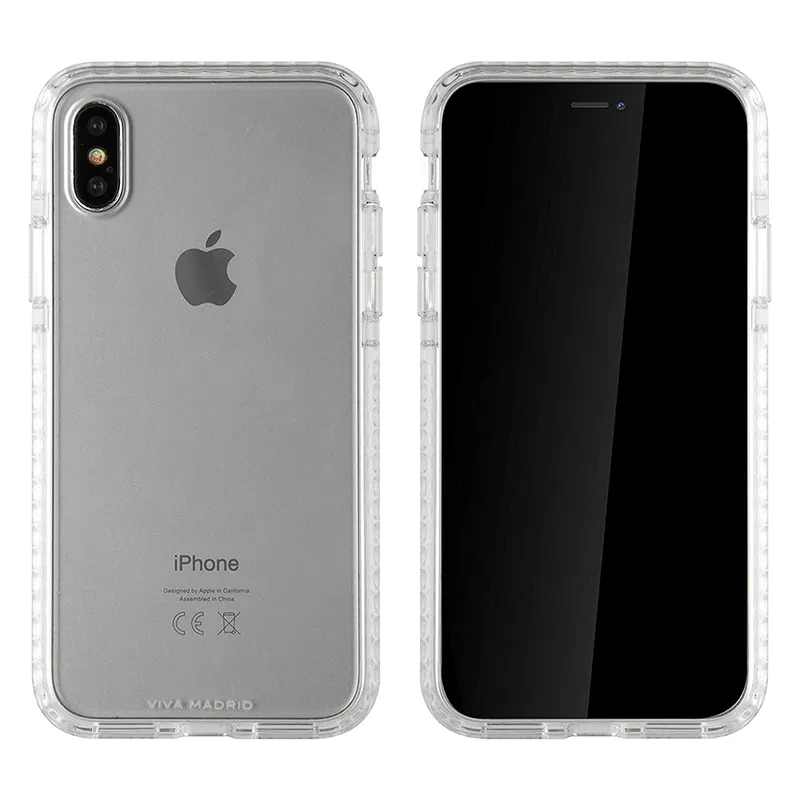 Viva Madrid Hybrid Tough TPU And PC 4H Anti-Scratch Protection Back Cover For Apple iPhone X Clear VIVA-IPXBC-CRSTOU