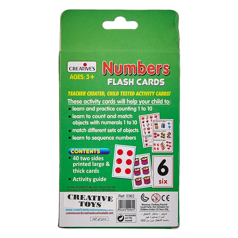 Creative Numbers 1 To 10, 362 Flash Cards Wholesale Tradeling