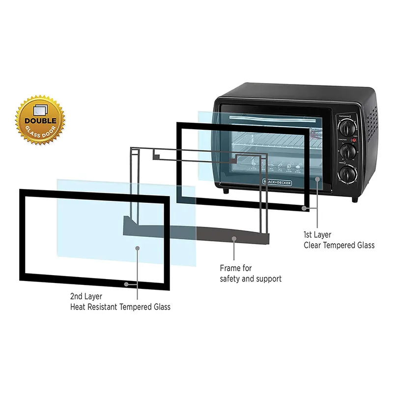 Black + Decker Double Glass Multifunction Toaster Oven With Rotisserie