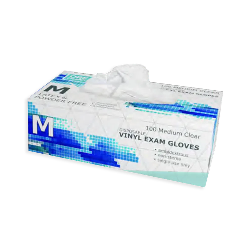 Dre Health Disposable Vinyl Exam Gloves, Medium 100 Pcs Wholesale