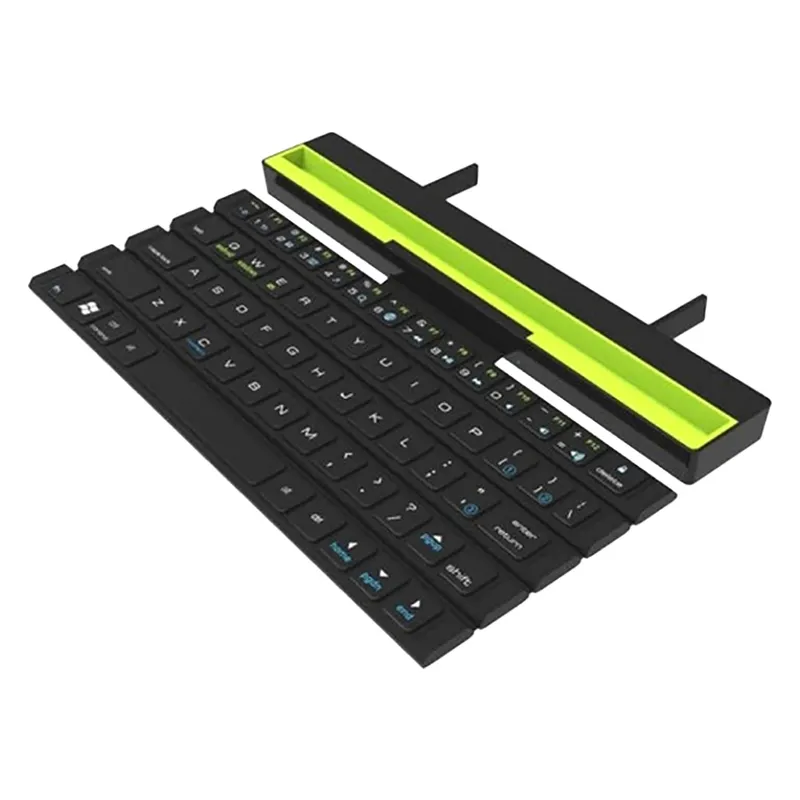 Green Wireless Keyboard With Arabic And English Language For All Tablets Black GNFLXKBBK