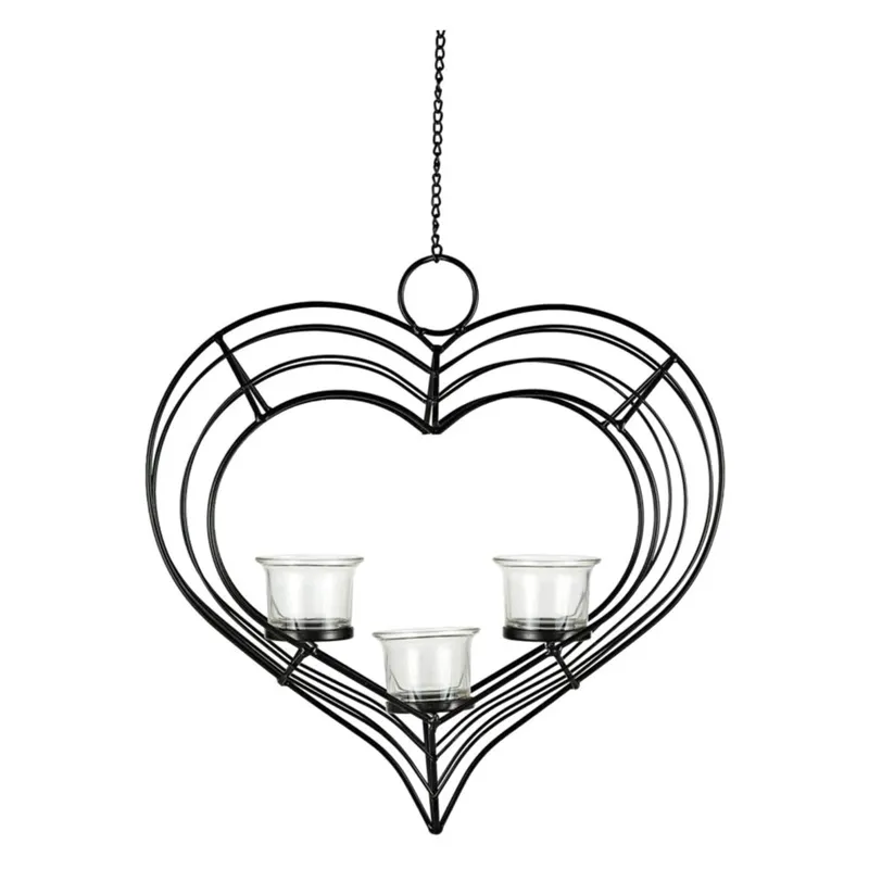 Harmony Glass Tea Light Candle Holder With Metal Holder 3 Piece Wholesale Tradeling