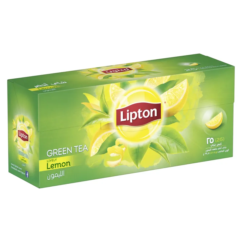 Lipton Green Tea Peppermint Flavor 25 Tea Bags pack of 1 - Save منصة سيڤ
