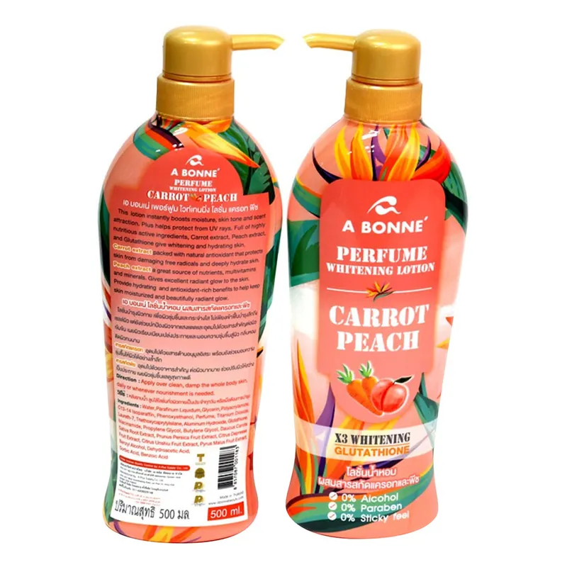 A Bonne Perfume Whitening Lotion Carrot And Peach 500 ml