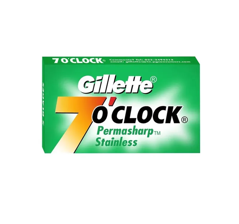Gillette 7 O'clock Permasharp Stainless Blades 20 Packs x 5 Blades