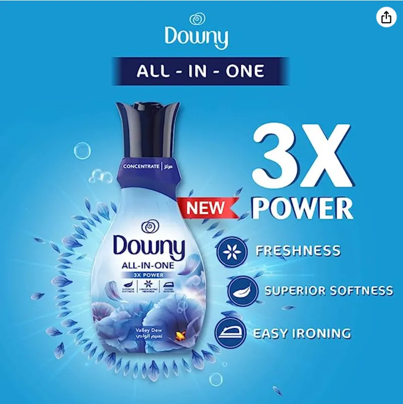 Downy concentrate fabric softener, valley dew 1L Wholesale Tradeling