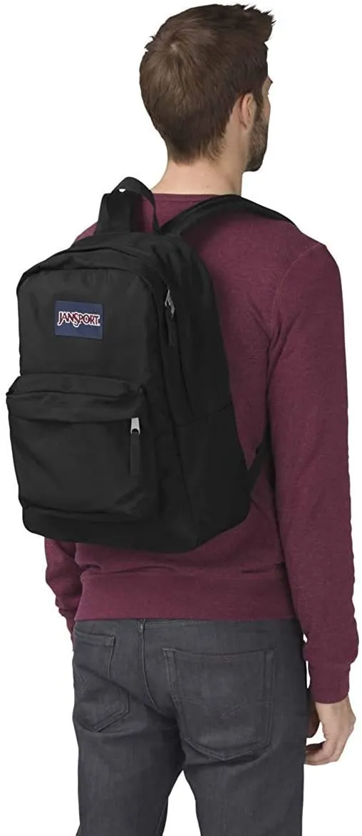 jansport superbreak black backpack