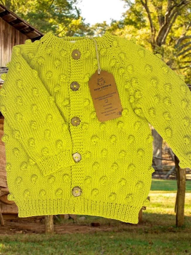 ALS Green Popcorn Cardigan | Wholesale 