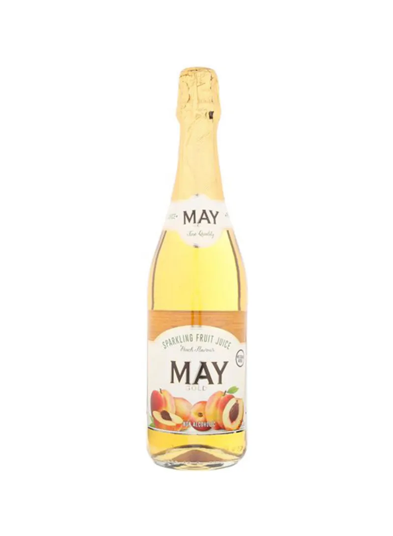 May Gold Sparkling Fruit Juice Peach Flavour 750 ml Wholesale Tradeling