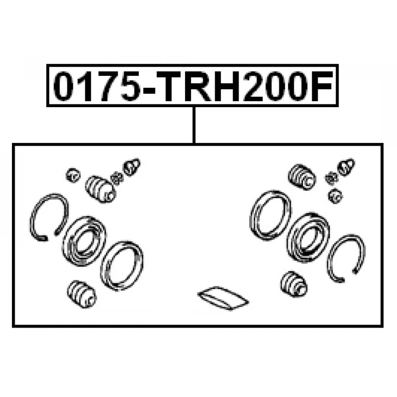 Disc Brake Caliper Repair Kit-Base Febest 0175-TRH200F fits 2006 Toyota Hiace