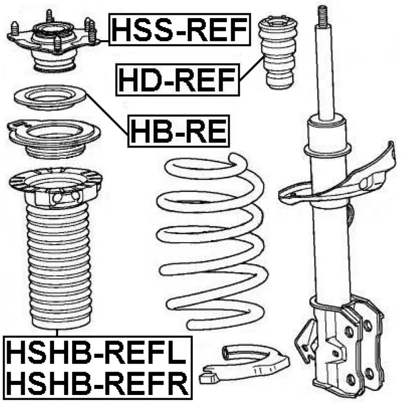 FEBEST HSHB-REFL Front Shock Absorber Boot 