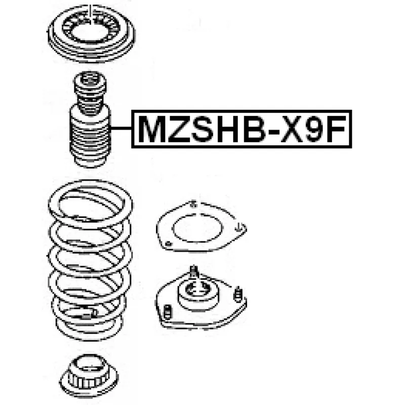 FEBEST MZSHB-X9F Front Shock Absorber Boot 
