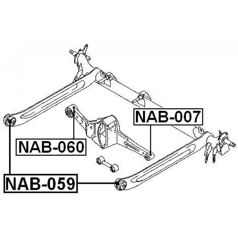 Febest Rear Crossmember Bushing NAB-059 | Wholesale | Tradeling