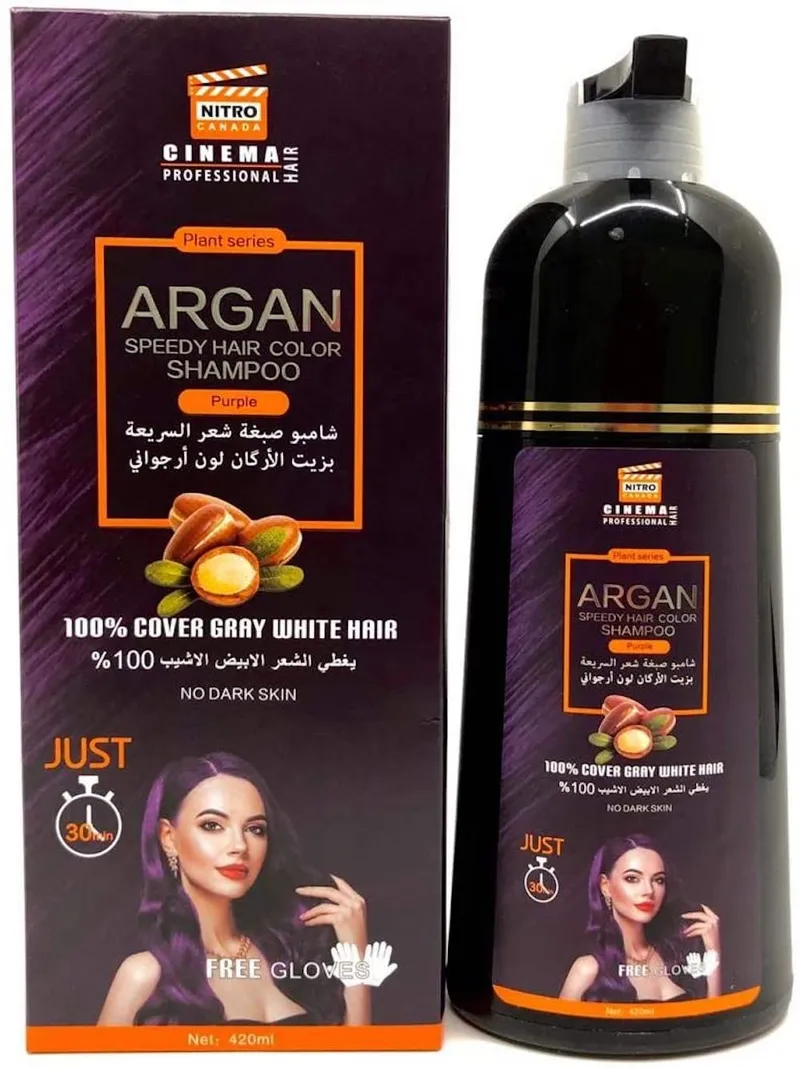 Nitro Canada Argan Speedy Hair Color Shampoo Purple 420 ml بالجملة