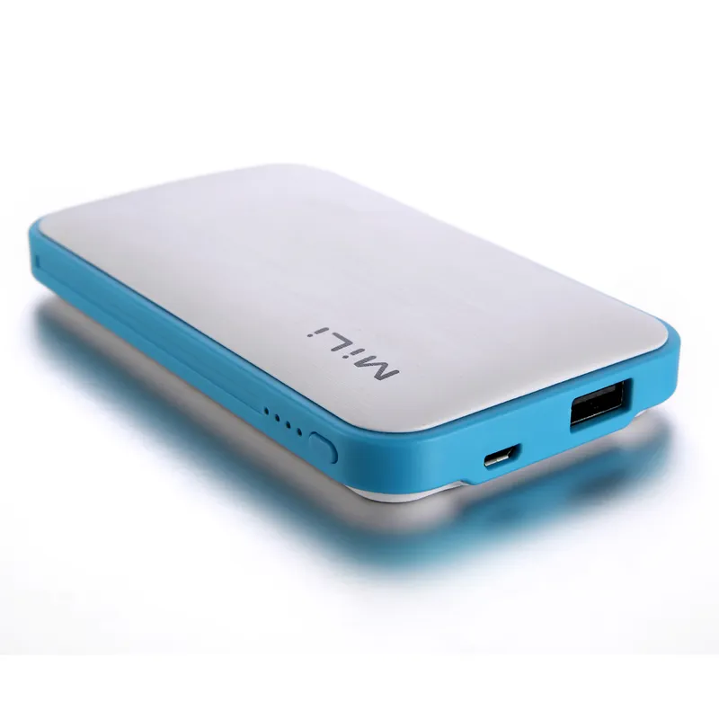 MiLi Power Star II Power Bank With Built In Lightning Cable - White And Blue