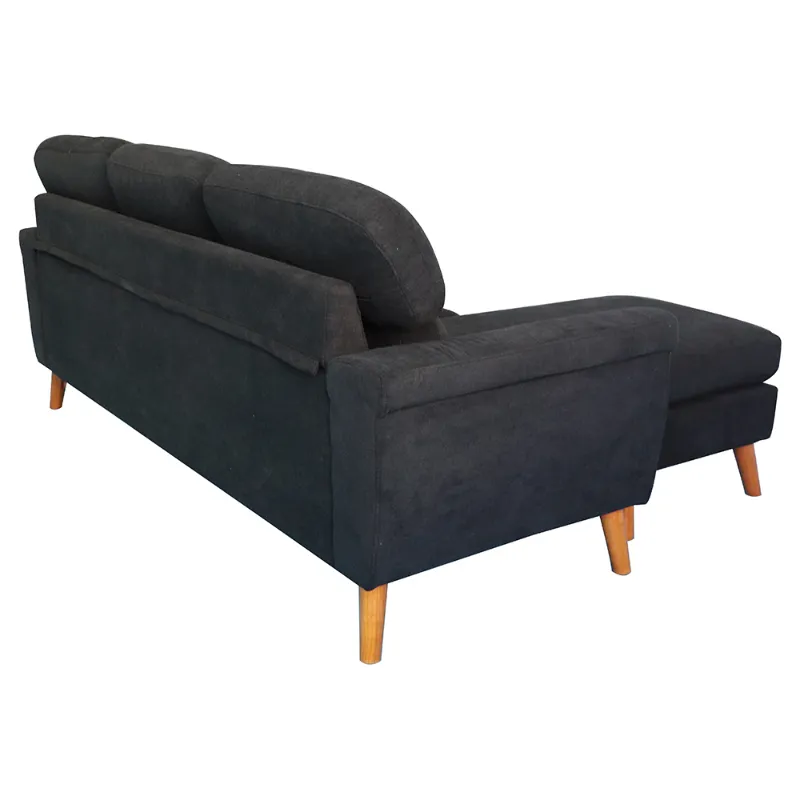 Sky Reversible L R Fabric Corner Sofa Black Wholesale Tradeling