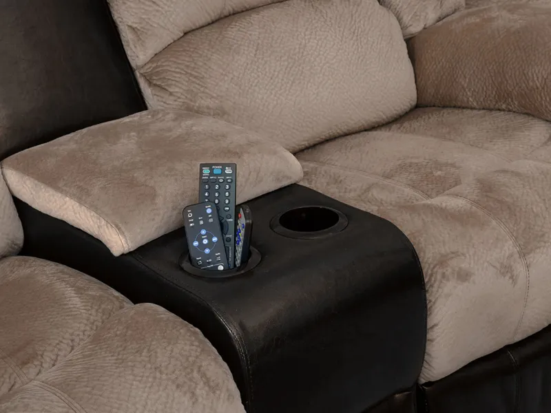 Danube Ario Fabric Recliner Corner Sofa Brown Wholesale Tradeling