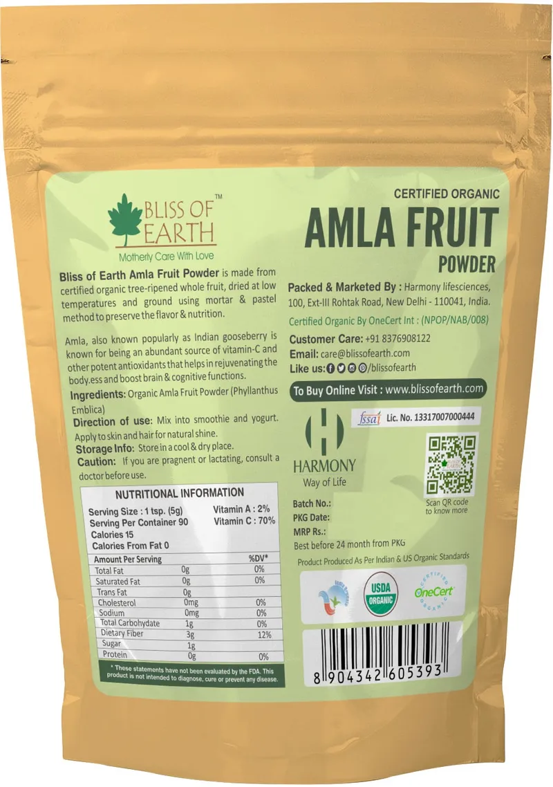 Bliss of Earth Organic Amla Powder For Eating & Hair Care, Immunity  Boosting Indian Gooseberry, 453gm | Wholesale | Tradeling