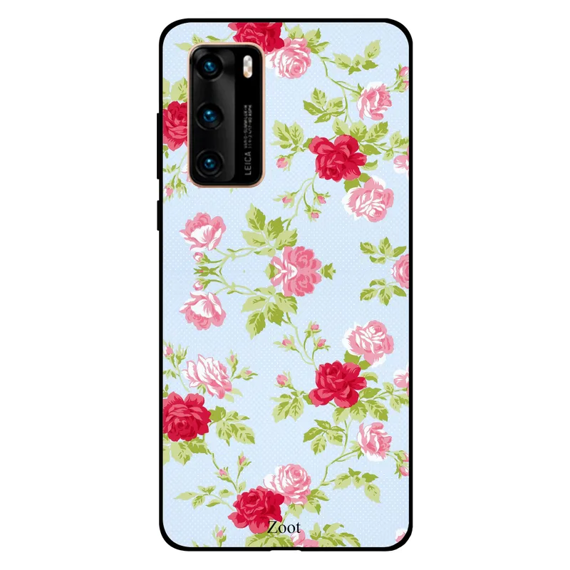 Zoot Huawei P40 Case Cover Pink And Red Roses