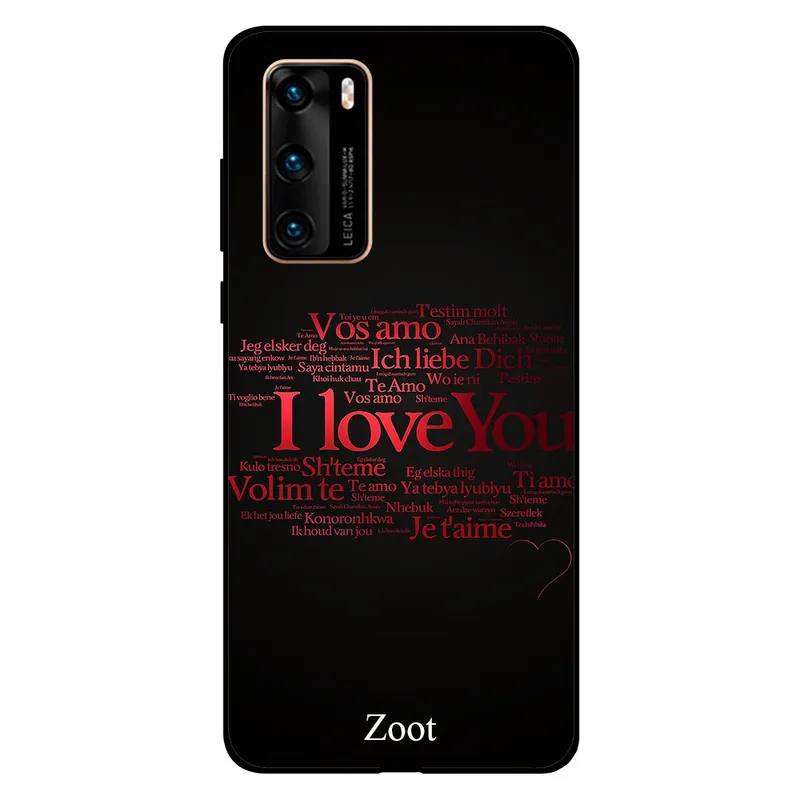 Zoot Huawei P40 Case Cover I Love Red