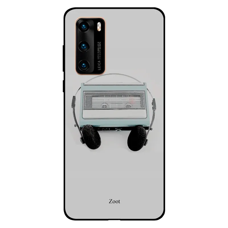 Zoot Huawei P40 Case Cover Cassette Headphones