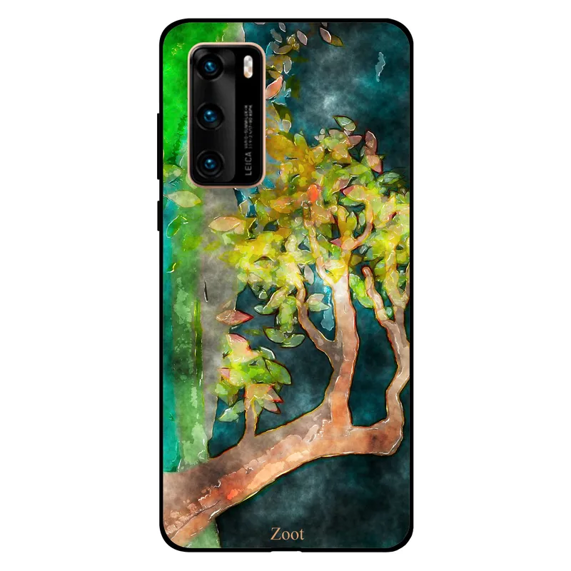 Zoot Huawei P40 Case Cover Watercolor Tree Leaves