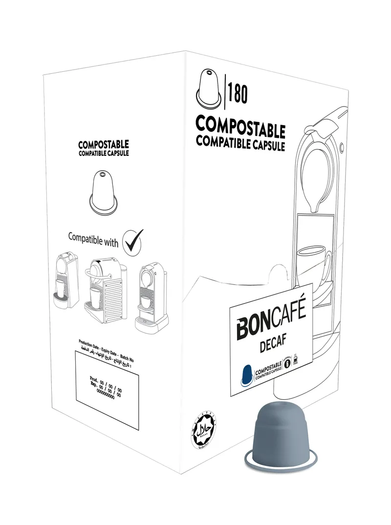 Boncafe Nespresso Compatible And Compostable Coffee Capsules Decaf x