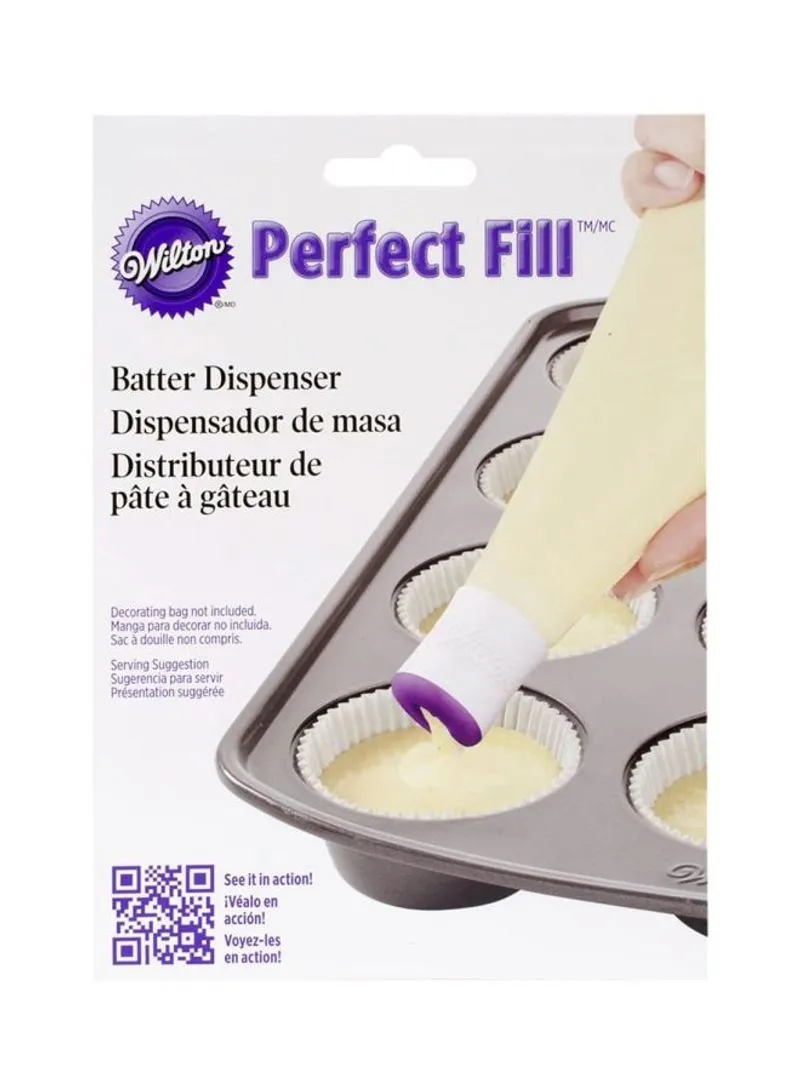 Wilton Perfect Fill Batter Dispenser Tip White/Purple Wholesale