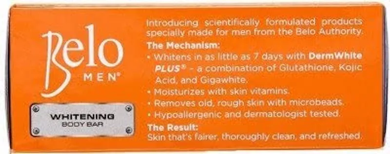 Belo Men Whitening Body Bar For Skin Brightening 135 gr