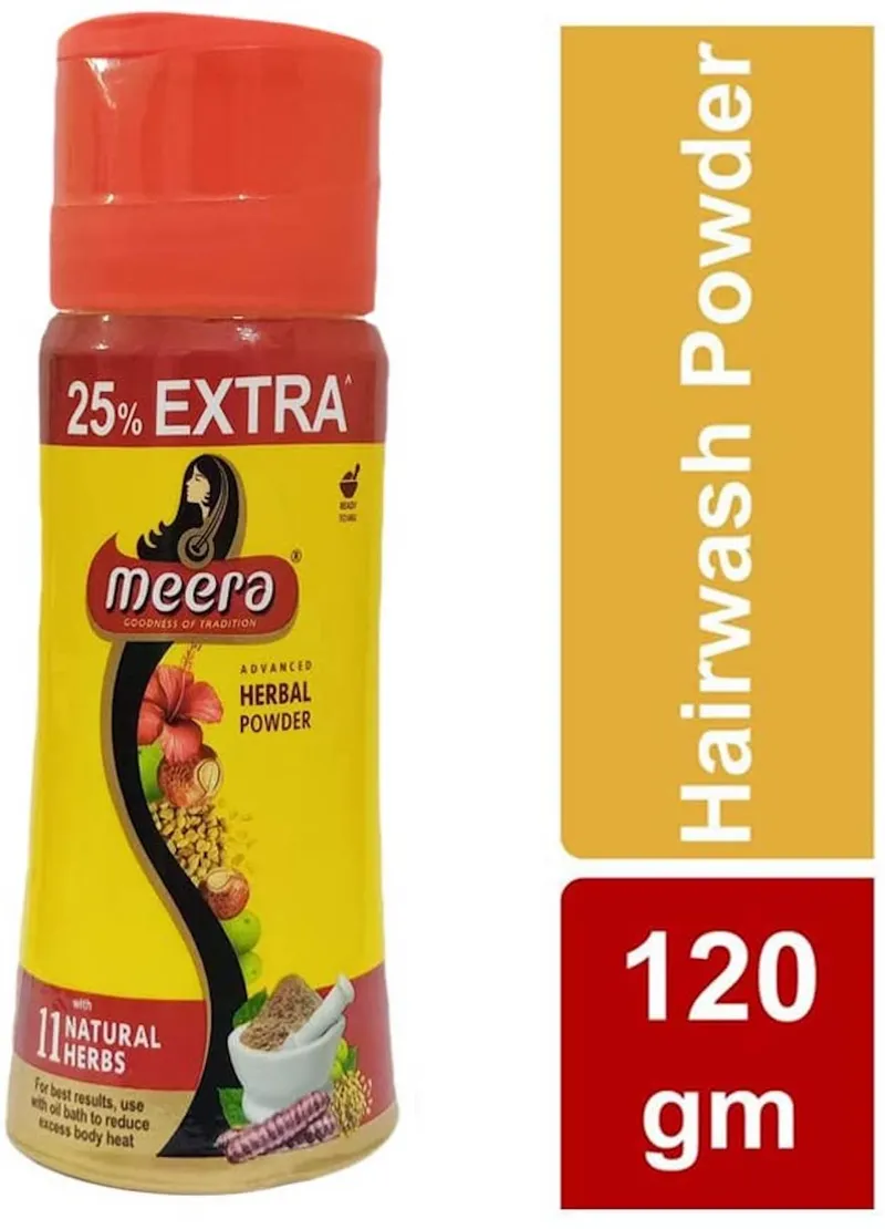 Meera Herbal Hair Wash Powder Shikakai Tulsi Powder 120 gr x Pack Of 4 |  Wholesale | Tradeling