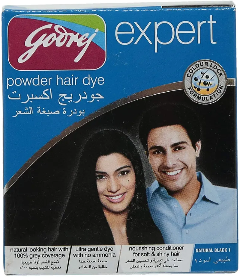 Godrej Expert Hair Color Powder Hair Dye Natural Black 10 gr | Wholesale |  Tradeling