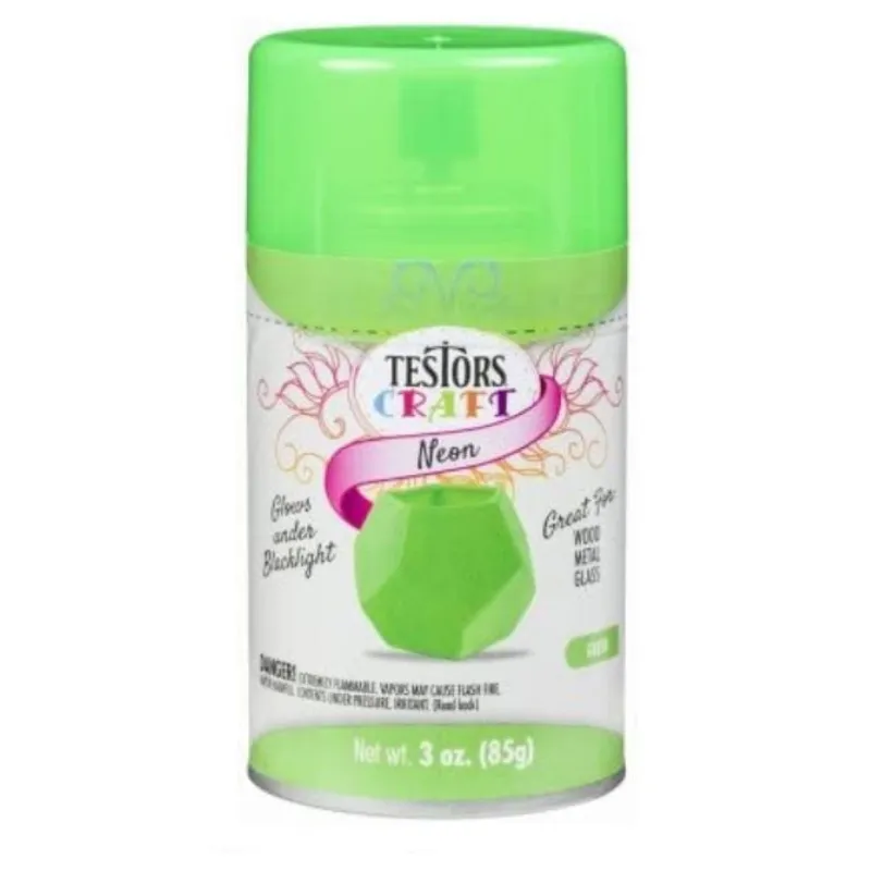 Testors Craft Neon Green Spray Paint, Green, 3 Oz. Wholesale Tradeling