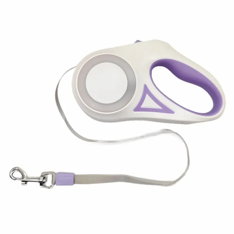 purple retractable leash