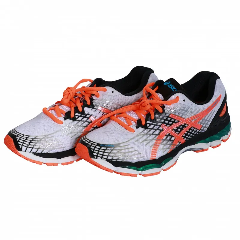 ASICS Men s Running Shoes Gel Nimbus White Flash Orange Onyx T507N 0130 Color White Size 41.5 EU | Wholesale | Tradeling